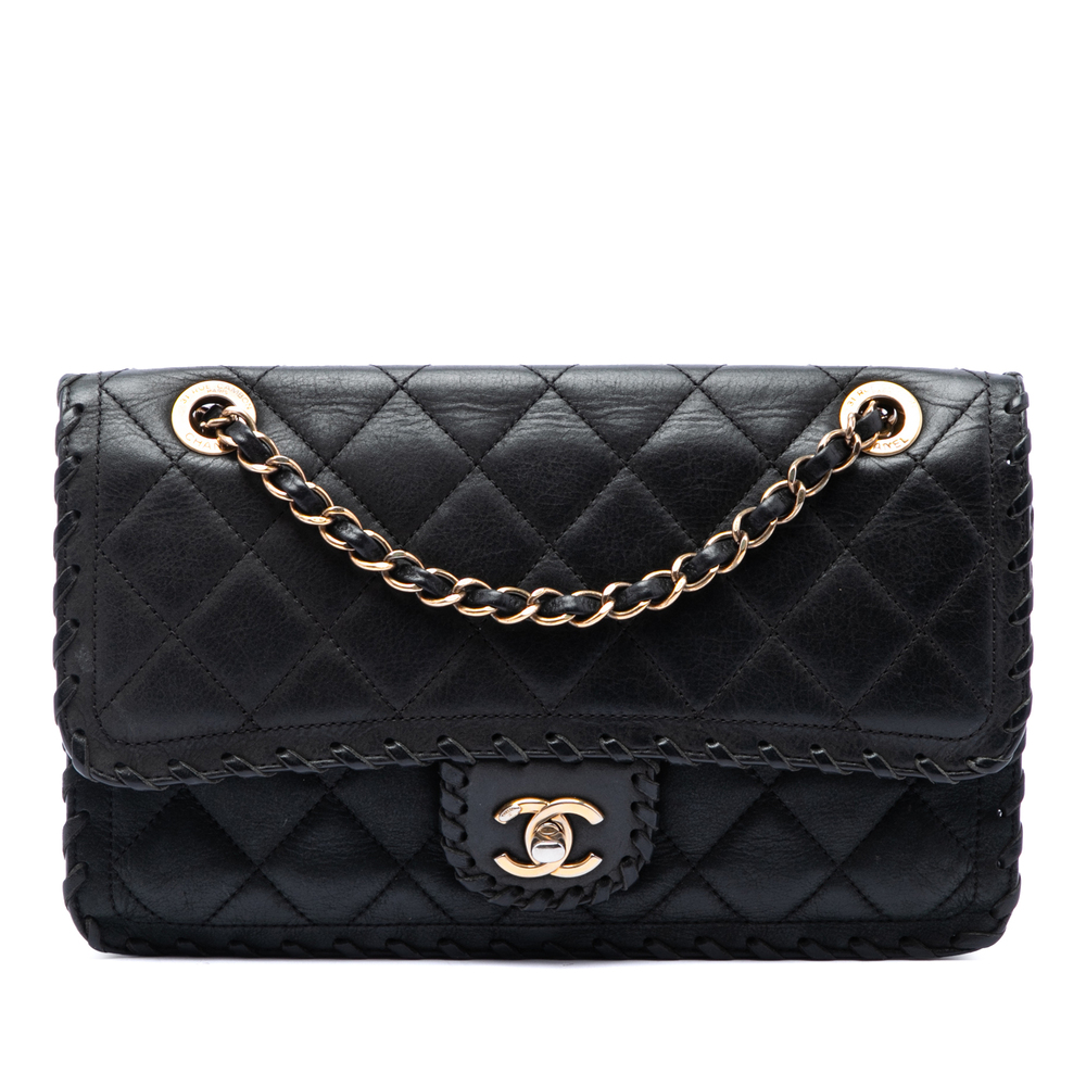 Pre-Loved Chanel Medium Classic Calfskin Happy Stitch Flap